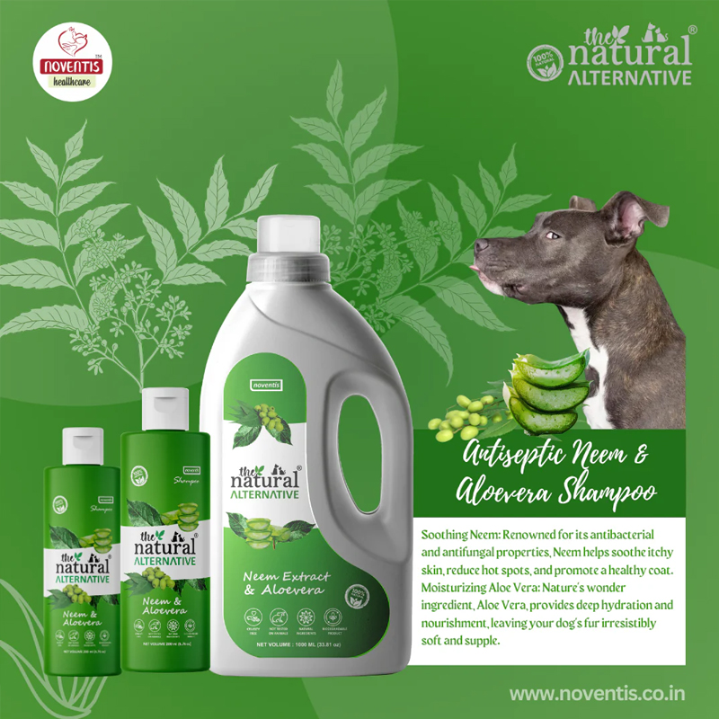 The Natural Alternative Neem & Aloe Vera Dog Shampoo Herbal Dog Shampoo