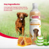 Key ingradients Beaphar Brown Coat Dog Shampoo with Honey and Aloe Vera