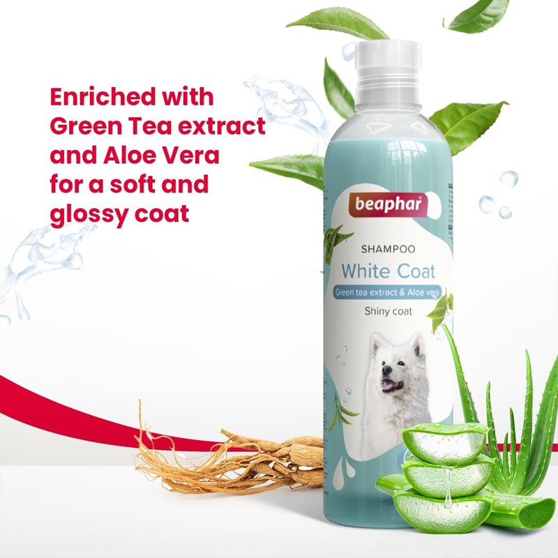Beaphar White Dog Shampoo with Green Tea Extract