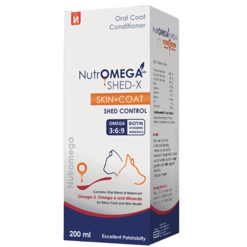 Nutromega Shed-Control Skin & Coat Supplement for Pets – Omega 3-6-9 with Biotin Nutromega Shed-Control Skin & Coat Supplement for Pets